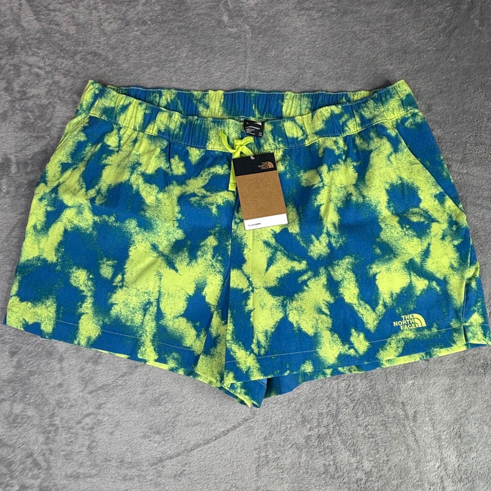 The North Face Class V Short Women XXL Green Blue Tie Dye FlashDry NF0A7QLS69M